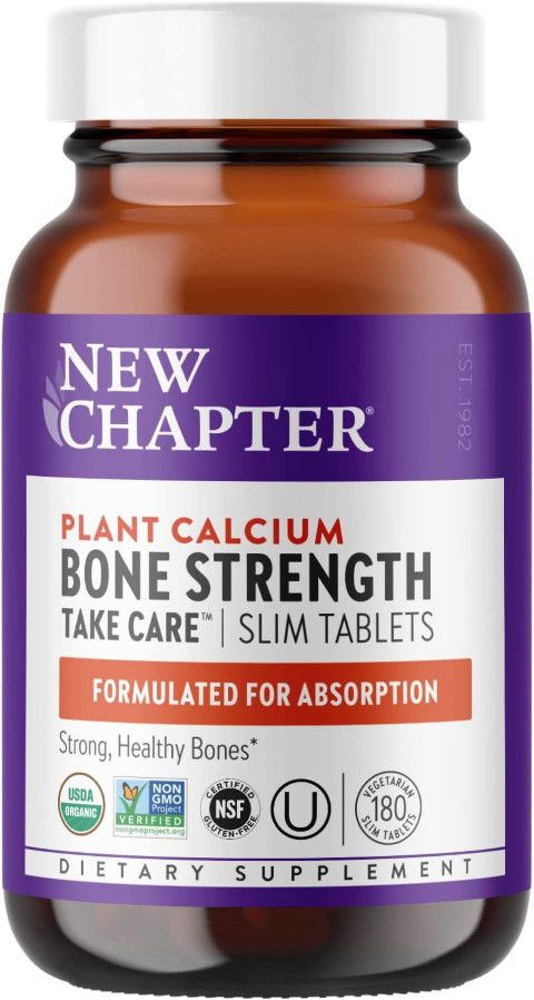 New Chapter, Kosher Plant Calcium BONE STRENGTH Take Care, Strong + Healthy Bones - 180 Slim Tablets