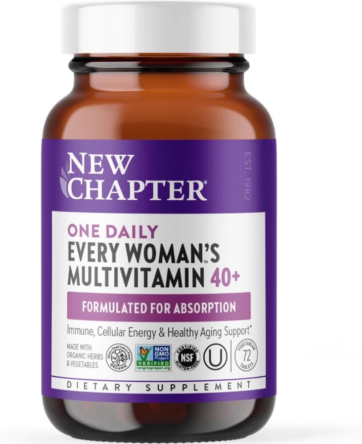 New Chapter, Kosher One Daily EVERY WOMAN&#39;S Multi Vitamin 40+, Immune + Cellular Energy &amp; Healthy Aging Support - 72 Tablets