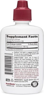 NutriBiotic, Vegan GSE Grapefruit Seed Extract, Liquid Concentrate - 2 fl. oz (59 mL)