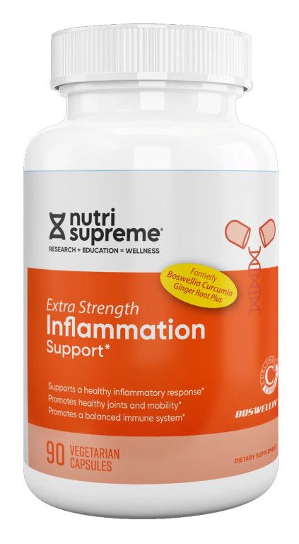 Nutri Supreme, Kosher Extra Strength INFLAMMATION SUPPORT, Boswellia, Curcumin / Turmeric &amp; Ginger Root - 90 Vegetarian Capsules