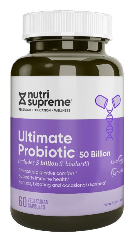 Nutri Supreme, Kosher ULTIMATE PROBIOTIC 50 Billion, Includes 5 Billion S. Boulardii - 60 Vegetarian Capsules #144