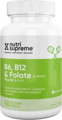 Nutri Supreme, Kosher B6, B12 &amp; FOLATE (5-MTHF) Plus B2 (R-5-P) - 60 Vegetarian Capsules #21