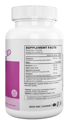 Nutri Supreme, Kosher ADVANCED BLOOD SUGAR SUPPORT (with Berberine), New &amp; Improved Formula - 120 Vegetarian Capsules #205