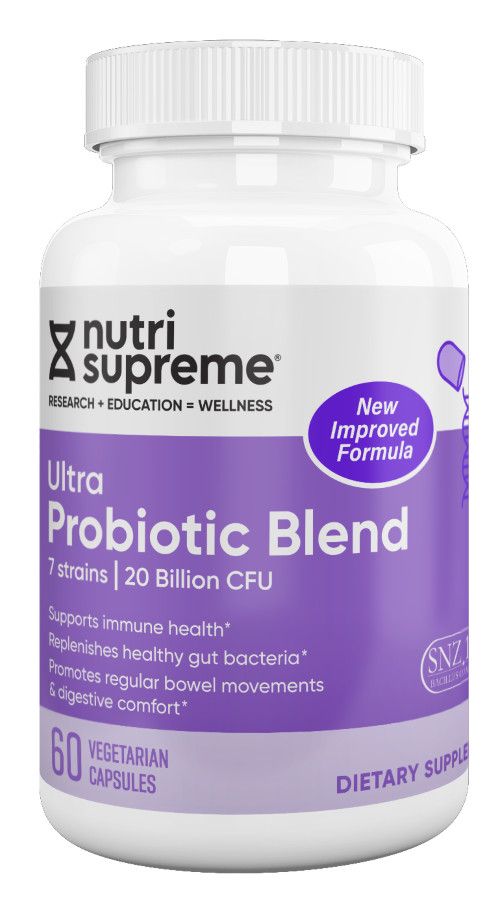 Nutri Supreme, Kosher ULTRA PROBIOTIC BLEND, 7 Strains (20 Billion CFU), Supports Immune Health - 60 Vegetarian Capsules #140