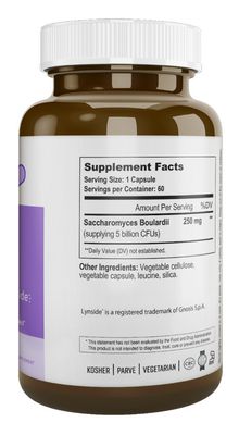 Nutri Supreme, Kosher SACCHAROMYCES BOULARDII, 5 Billion Probiotic - 60 Vegetarian Capsules #146
