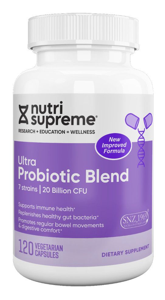 Nutri Supreme, Kosher ULTRA PROBIOTIC BLEND, 7 Strains (20 Billion CFU), Supports Immune Health - 120 Vegetarian Capsules #141