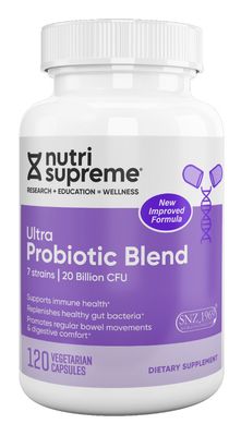 Nutri Supreme, Kosher ULTRA PROBIOTIC BLEND, 7 Strains (20 Billion CFU), Supports Immune Health - 120 Vegetarian Capsules #141 Nutri Supreme, Kosher ULTRA PROBIOTIC BLEND, 7 Strains (20 Billion CFU), Supports Immune Health - 120 Vegetarian Capsules #141