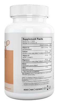 Nutri-Supreme, Kosher CAL MAG 3:2 - Calcium &amp; Magnesium 3:2 Ration, with Vitamin D3 &amp; K2, Promotes Healthy Bone Density - 120 Tablets #61