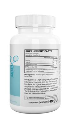 Nutri Supreme, Kosher DHA SUPREME, Plant-Based Omega-3, Fish Free - 60 Softgels #215