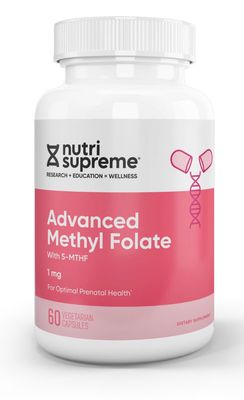 Nutri Supreme, Kosher ADVANCED METHYL FOLATE (MTHF) 1mg, For Optimal Prenatal Health - 60 Vegetarian Capsules #45