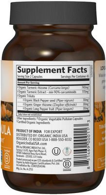 Organic India, Organic TURMERIC FORMULA , Joint Mobility &amp; Support - 90 Vegetarian Capsules