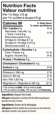 Organic Traditions, Kosher GOLDEN FLAX SEEDS (Flaxseeds), A Source Of Magnesium And Iron - 454 g (16 oz)