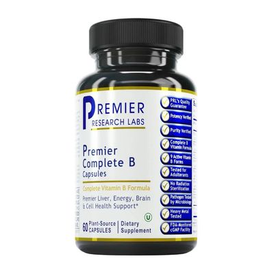Premier Research Labs, COMPLETE B, Supports Liver + Energy + Brain &amp; Cell Health - 60 Vegetarian Capsules