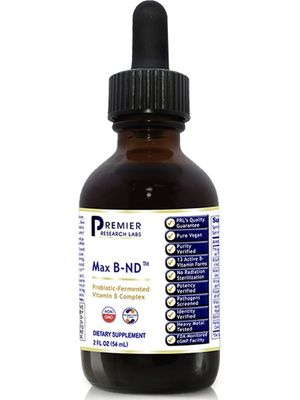 Premier Research Labs, MAX B-ND, Probiotic-Fermented Vitamin B Complex, Liquid - 2 fl. oz (54 mL)