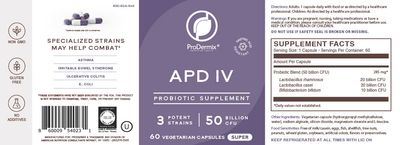 ProDermix, Kosher APD IV, 50 Billion CFU, Super Probiotic Supplement - 60 Vegetarian Capsules