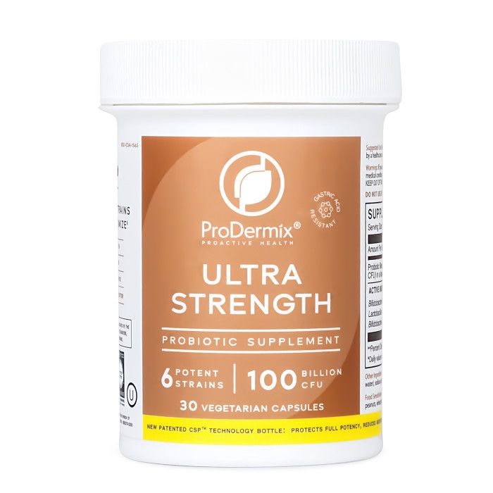 ProDermix, Kosher ULTRA STRENGTH Probiotic Supplement, 100 Billion CFU - 30 Vegetarian Capsules