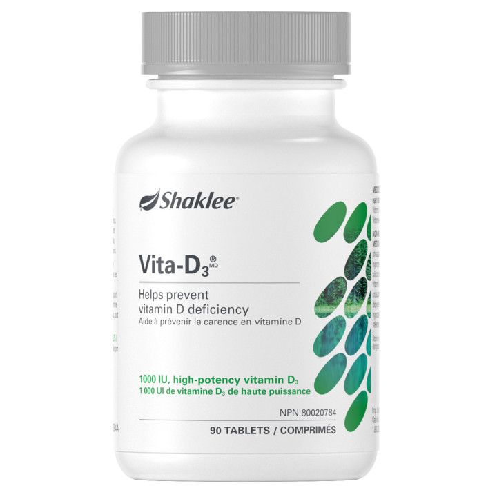 Shaklee, VITA-D3 1000IU (Vitamin D3), Helps Prevent Vitamin D Deficiency - 90 Tablets