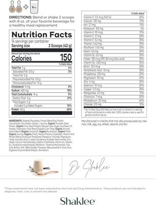 Shaklee, Kosher LIFE SHAKE, Soy Protein Powder, French Vanilla - 14 Servings (584g)