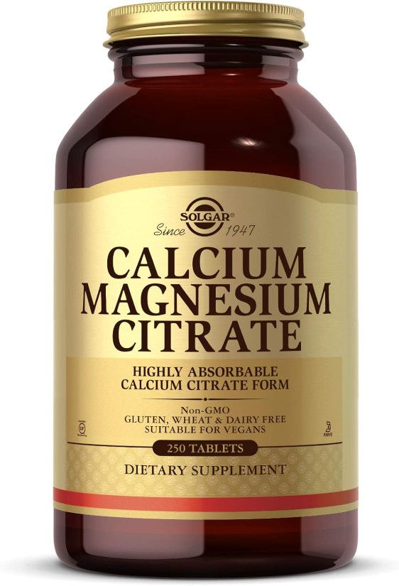 Solgar, Kosher CALCIUM MAGNESIUM CITRATE, Supports Healthy Bones &amp; Teeth - 250 Tablets