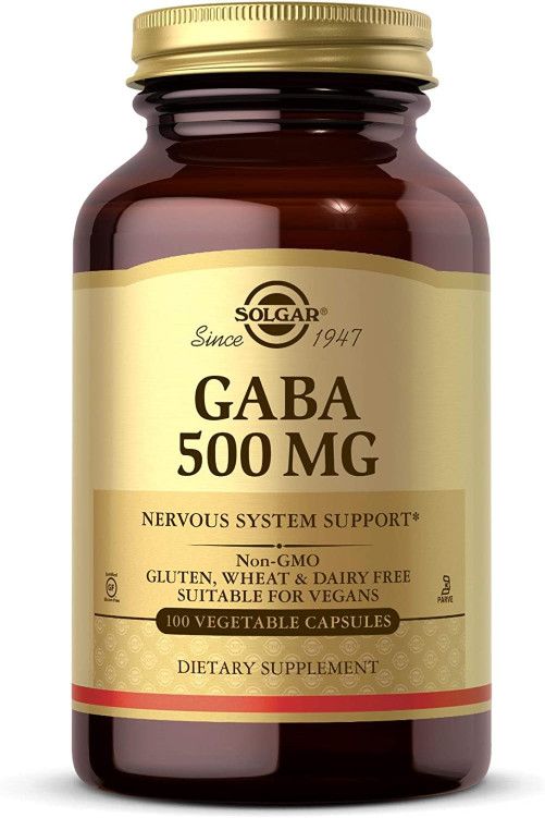 Solgar, Kosher GABA 500mg, Nervous System Support - 100 Vegetarian Capsules