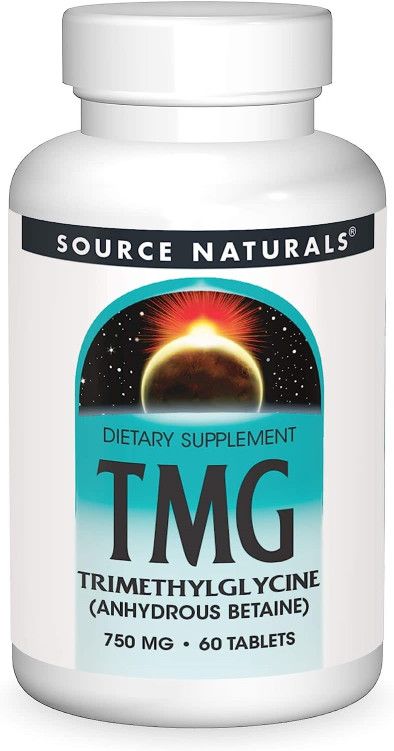 Source Natural, TMG Trimethylglycine (Anhydrous Betaine) 750mg, Supports Cardiovascular System - 60 Tablets