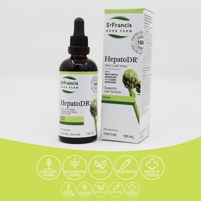 St. Francis Herb Farm, HEPATODR, Detox, Daily Liver Tonic, Liquid Tincture - 100 mL