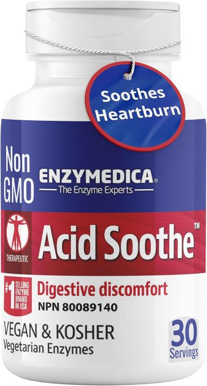 Enzymedica, ACID SOOTHE, For GI Repair &amp; Recovery - 30 Vegetarian Capsules