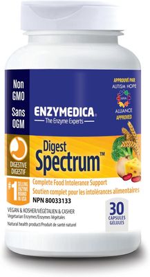Enzymedica, Kosher DIGEST SPECTRUM, For Multiple Food Intolerances - 30 Vegetarian Capsules Enzymedica, Kosher DIGEST SPECTRUM, For Multiple Food Intolerances - 30 Vegetarian Capsules