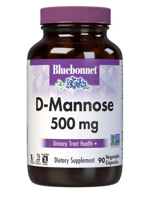 Bluebonnet, D-MANNOSE 500mg, Supports Urinary Tract Health - 90 Vegetarian Capsules