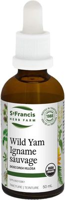 St. Francis Herb Farm, WILD YAM, Relieves Colic &amp; Menstrual Pain, Liquid Tincture - 50 mL