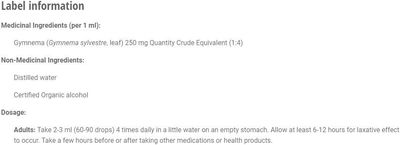 St. Francis Herb Farm, GYMNEMA, Helps Relieve Coughs, Liquid Tincture - 50 mL