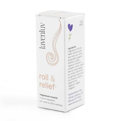 Lavenluv, ROLL &amp; RELIEF, Magnesium Arnica Roll-On - 2 oz. (60 mL)