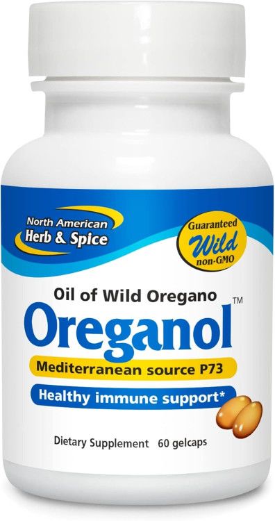 North American Herb &amp; Spice, Kosher OREGANOL, Mediterranean Source P73 Oil of Wild Oregano - 60 Gel-Capsules