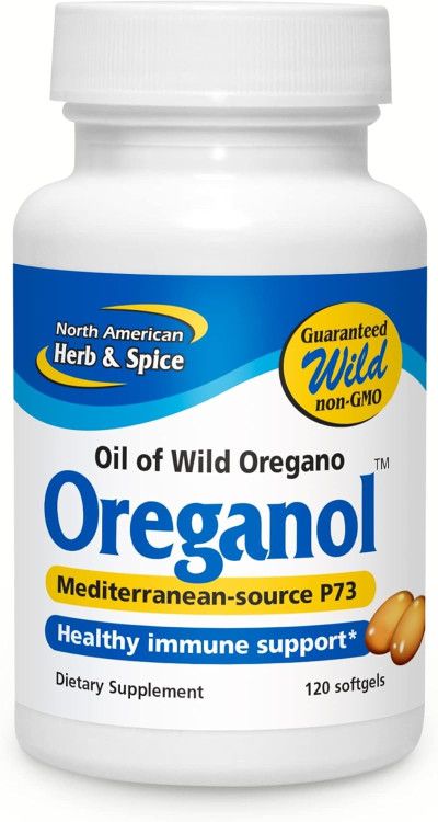 North American Herb &amp; Spice, Kosher OREGANOL, Mediterranean Source P73 Oil of Wild Oregano - 120 Gel-Capsules