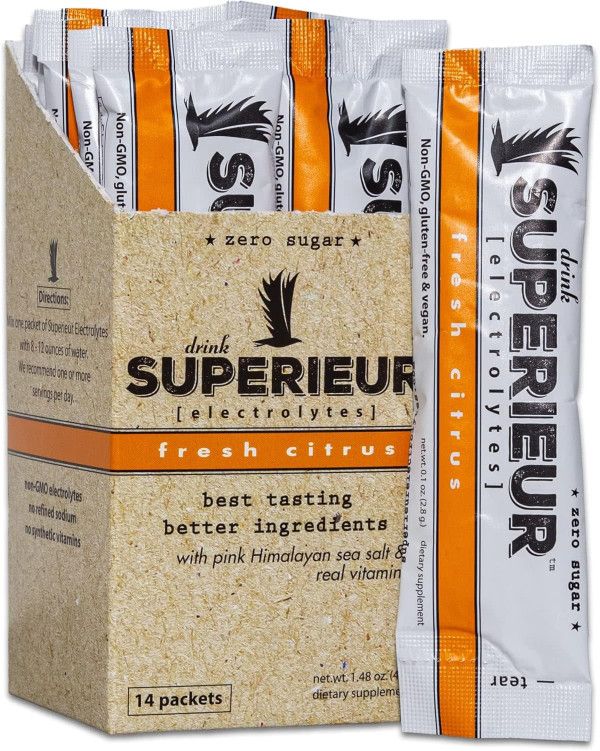 Superieur Electrolytes, Drink Superieur, Fresh Citrus, Hydration Powder - Box 14 Packets
