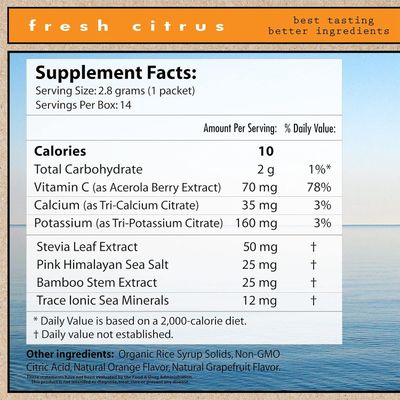 Superieur Electrolytes, Drink Superieur, Fresh Citrus, Hydration Powder - Box 14 Packets