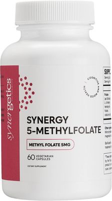 Synergetics, Kosher Synergy 5-Methylfolate 5mg, For Cognitive &amp; Mood Health - 60 Vegetarian Capsules
