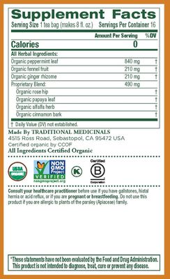 Traditional Medicinals, Organic Belly Comfort, Peppermint - 16 Tea Bags