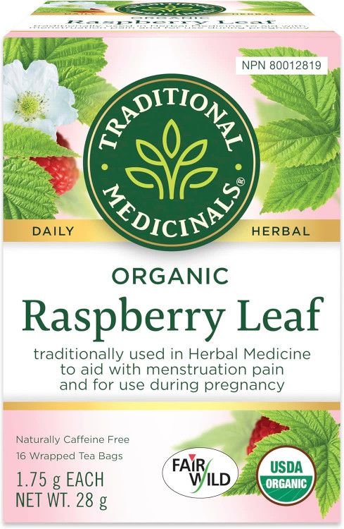 Traditional Medicinals, Organic Red RASPBERRY Leaf Tea - 16 Tea Bags