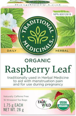 Traditional Medicinals, Organic Red RASPBERRY Leaf Tea - 16 Tea Bags