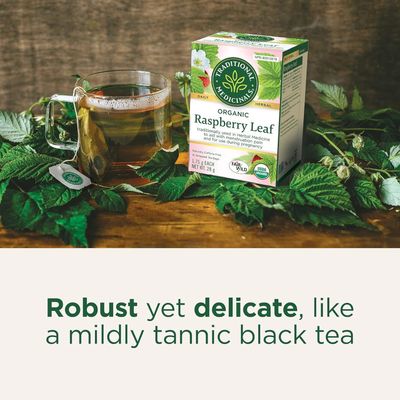 Traditional Medicinals, Organic Red RASPBERRY Leaf Tea - 16 Tea Bags