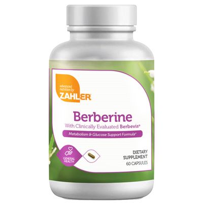 Zahlers, Kosher Berberine, Metabolism &amp; Glucose Support Formula - 60 Vegetarian Capsules