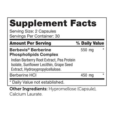 Zahlers, Kosher Berberine, Metabolism &amp; Glucose Support Formula - 60 Vegetarian Capsules