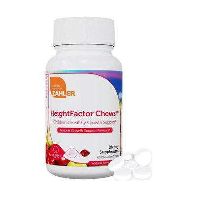 Zahlers, Kosher Height Factor (Healthy &amp; Natural Growth Support Formula) Chewable, Berry Flavor - 60 Chewable Tablets