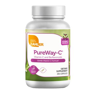 Zahlers, Kosher PureWay-C 500+ mg (Vitamin C with Bioflavonoid) - 250 Vegetarian Capsules