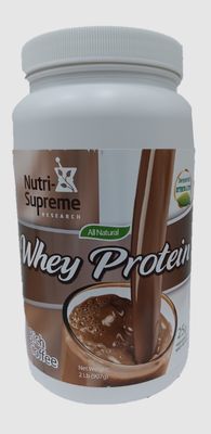 Nutri Supreme, Kosher WHEY PROTEIN Powder, w/ Erythritol &amp; Stevia, Dairy Cholov Yisroel, Rich Coffee Flavor