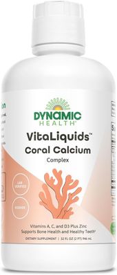 Dynamic Health, Kosher CORAL CALCIUM Complex, Orange Mango Flavor, Liquid - 32 fl. oz (946 mL)