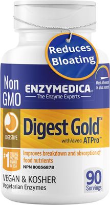 Enzymedica, Kosher DIGEST GOLD With ATPro, Maximum Strength - 90 Vegetarian Capsules