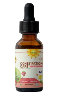 Natures Cue, Kosher CONSTIPATION CARE KIDS FORMULA, Essential Colon Cleanser, Liquid - 4 fl. oz. (120 mL)