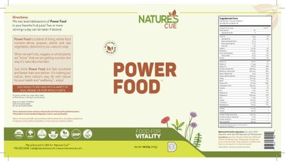 Natures Cue, Kosher POWER FOOD, Food for Vitality - 14 oz. (411g) Powder